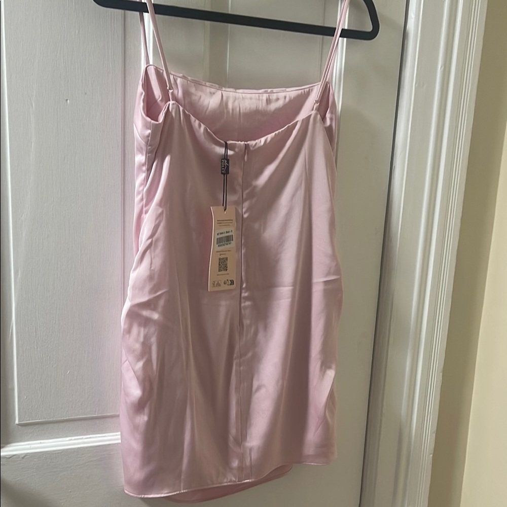 Chic Light Pink Ruched Dress - Picture 2 of 6